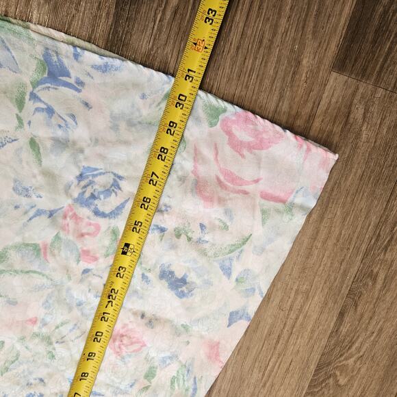 Vtg Floral Slip Dress Womens L Pastel Lace Trim Cottagecore Coquette Romantic - Picture 7 of 7